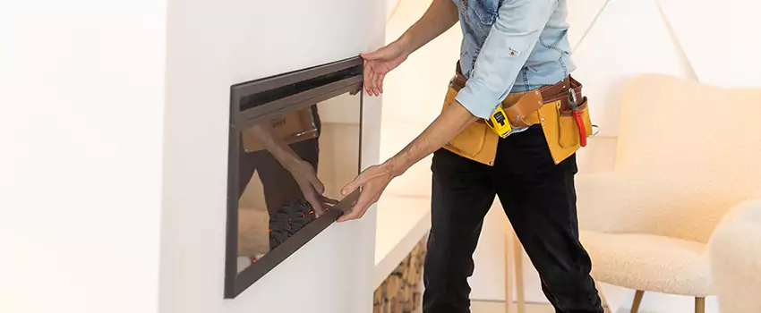 Metal Fireplace Installation in Dublin, Ohio